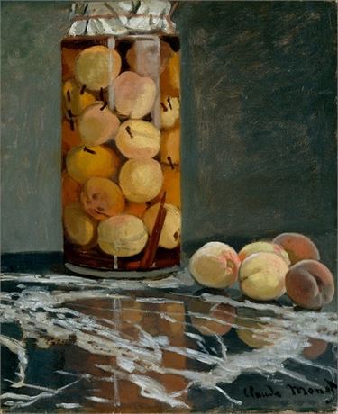 Jar of Peaches by Claude Monet (1866) Canvas Print
